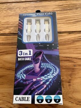 3-in-1 Data Light Cable  NIB
